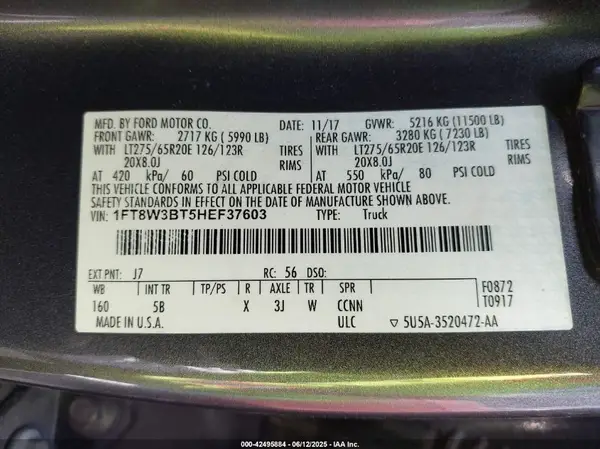 1FT8W3BT5HEF37603 2017 FORD F350 - Image 8
