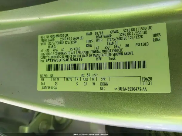 1FT8W3BT5JEB29219 2018 FORD F350 - Image 8