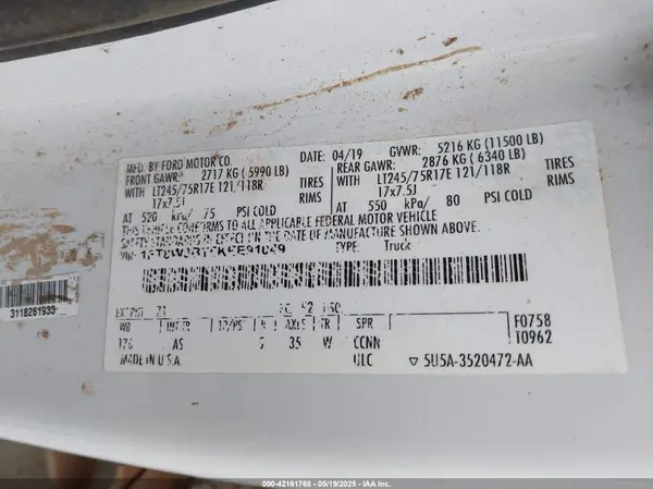 1FT8W3BT5KEE91049 2019 FORD F350 - Image 8