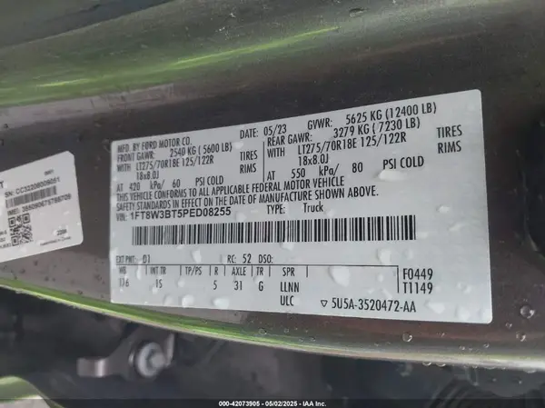 1FT8W3BT5PED08255 2023 FORD F350 - Image 8