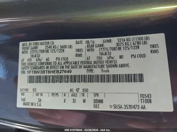 1FT8W3BT6HEB27649 2017 FORD F350 - Image 8