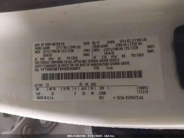 1FT8W3BT6HEE92901 2017 FORD F350 - Image 8