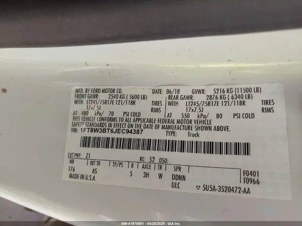 1FT8W3BT6JEC94387 2018 FORD F350 - Image 8
