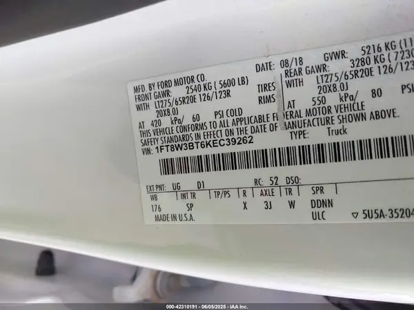1FT8W3BT6KEC39262 2019 FORD F350 - Image 8