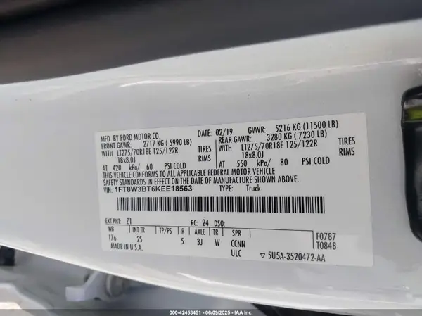 1FT8W3BT6KEE18563 2019 FORD F350 - Image 8