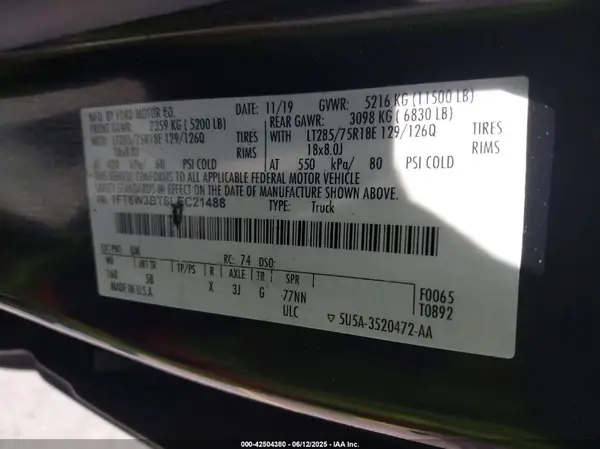 1FT8W3BT6LEC21488 2020 FORD F350 - Image 8