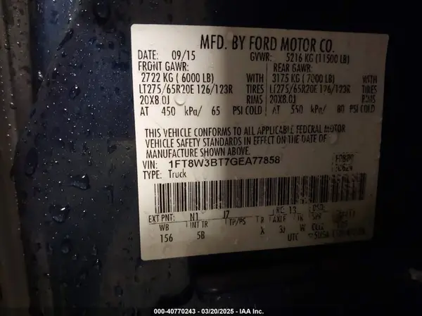 1FT8W3BT7GEA77858 2016 FORD F350 - Image 8