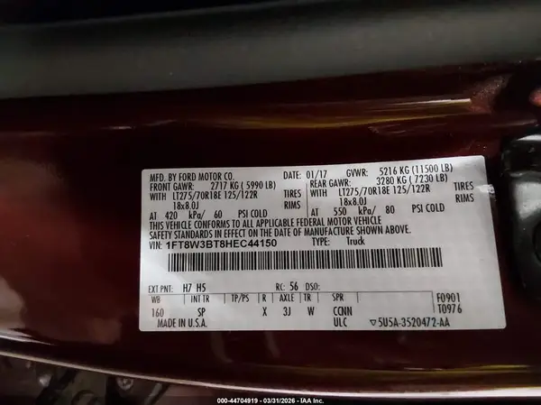 1FT8W3BT8HEC44150 2017 FORD F350 - Image 8