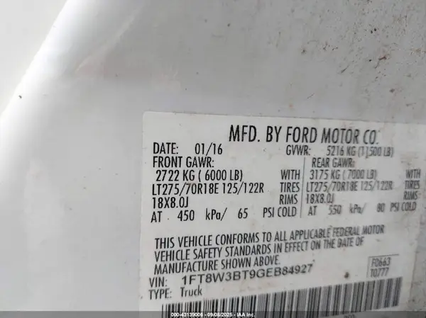 1FT8W3BT9GEB84927 2016 FORD F350 - Image 8