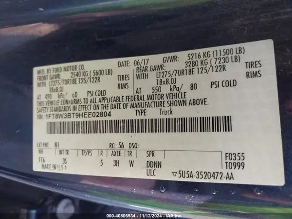 1FT8W3BT9HEE02804 2017 FORD F350 - Image 8
