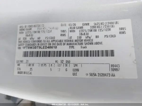 1FT8W3BT9LED48610 2020 FORD F350 - Image 8