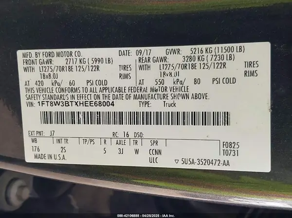 1FT8W3BTXHEE68004 2017 FORD F350 - Image 8