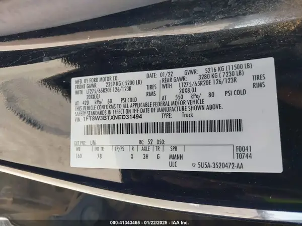 1FT8W3BTXNED31494 2022 FORD F350 - Image 8