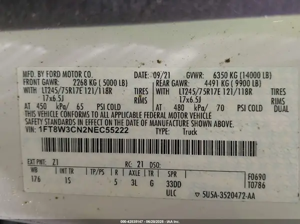 1FT8W3CN2NEC55222 2022 FORD F350 - Image 8