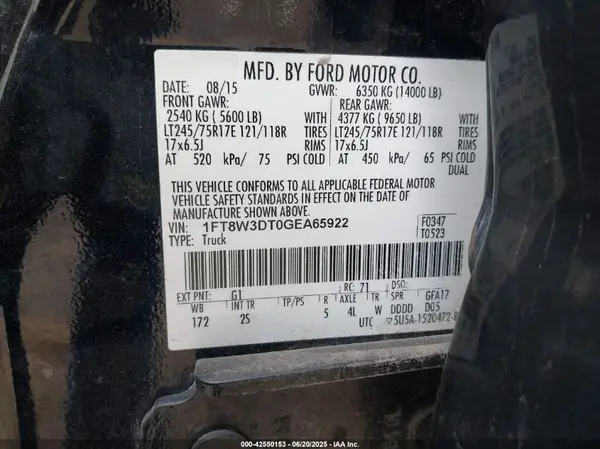 1FT8W3DT0GEA65922 2016 FORD F350 - Image 8