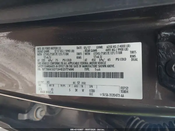 1FT8W3DT0HED77496 2017 FORD F350 - Image 8