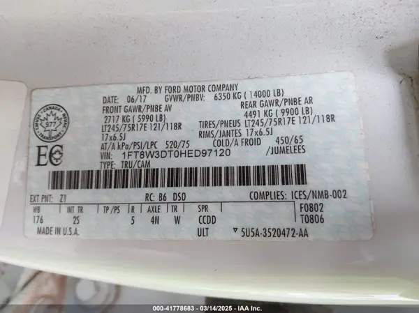 1FT8W3DT0HED97120 2017 FORD F350 - Image 8