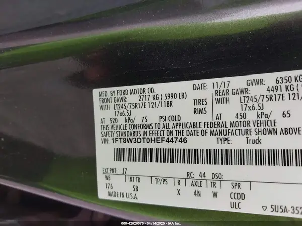 1FT8W3DT0HEF44746 2017 FORD F350 - Image 8