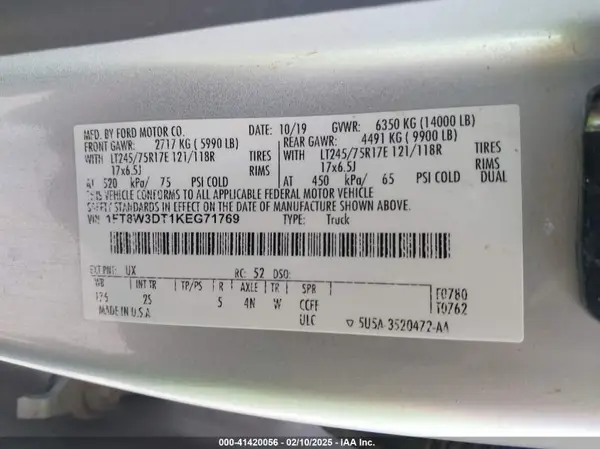 1FT8W3DT1KEG71769 2019 FORD F350 - Image 8