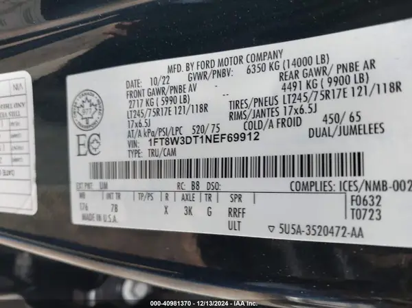 1FT8W3DT1NEF69912 2022 FORD F350 - Image 8