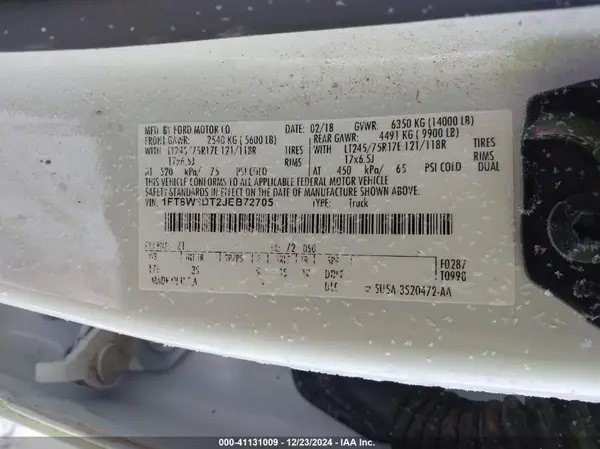 1FT8W3DT2JEB72705 2018 FORD F350 - Image 8