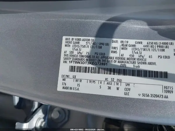 1FT8W3DT3KEG72891 2019 FORD F350 - Image 8