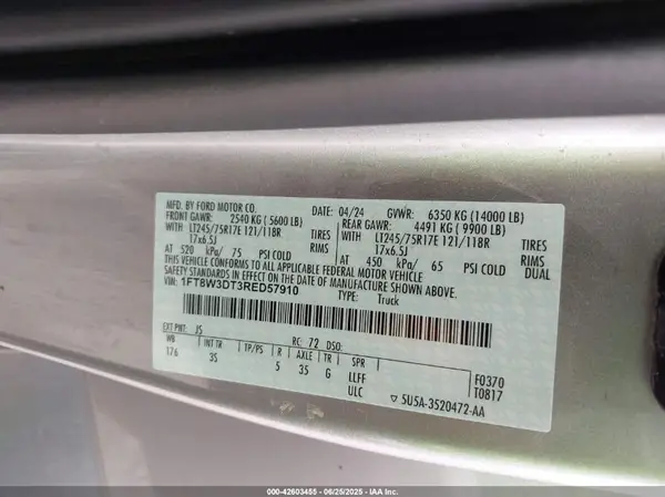 1FT8W3DT3RED57910 2024 FORD F350 - Image 8