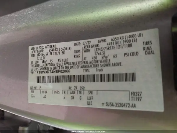 1FT8W3DT4NEF02060 2022 FORD F350 - Image 8