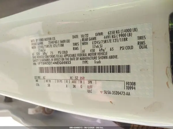 1FT8W3DT4NEG05933 2022 FORD F350 - Image 8