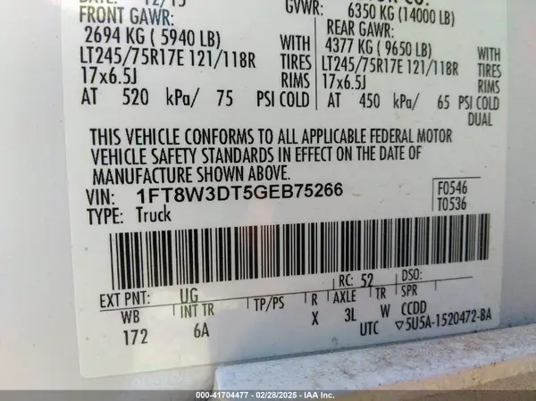 1FT8W3DT5GEB75266 2016 FORD F350 - Image 8