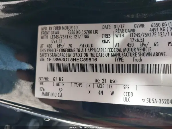1FT8W3DT5HEC59816 2017 FORD F350 - Image 8