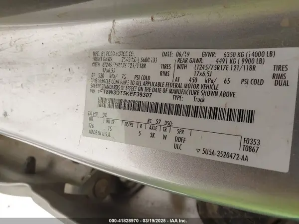 1FT8W3DT5KEF39307 2019 FORD F350 - Image 8