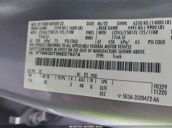 1FT8W3DT5NEE76374 2022 FORD F350 - Image 8