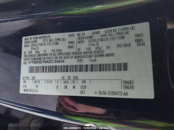 1FT8W3DT6KEC30624 2019 FORD F350 - Image 8
