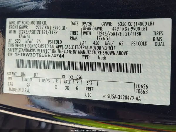 1FT8W3DT6LEE74744 2020 FORD F350 - Image 8