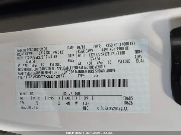 1FT8W3DT7KED12877 2019 FORD F350 - Image 8