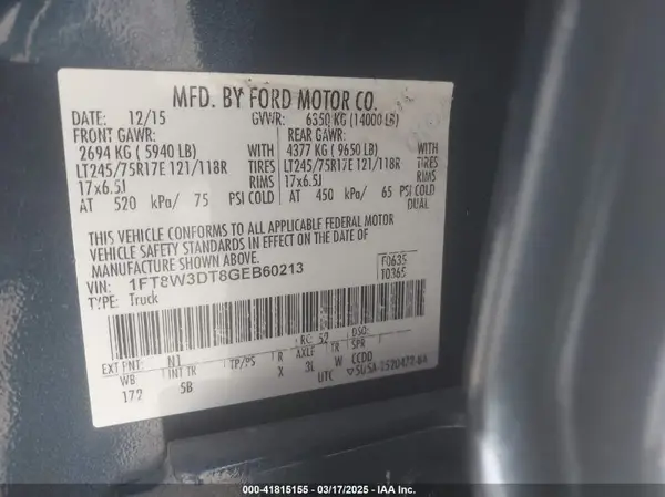 1FT8W3DT8GEB60213 2016 FORD F350 - Image 8