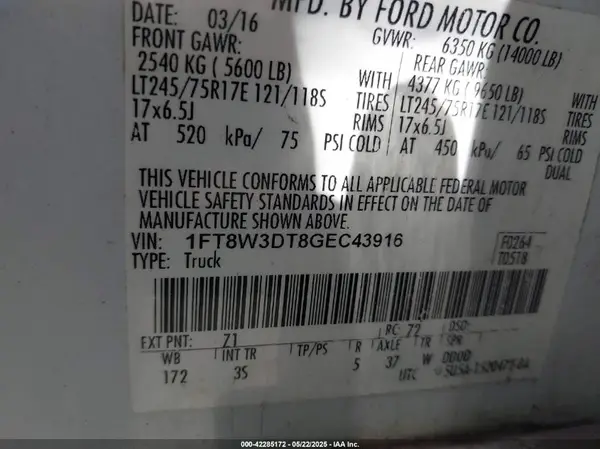 1FT8W3DT8GEC43916 2016 FORD F350 - Image 8