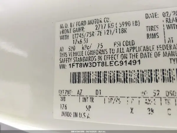 1FT8W3DT8LEC91491 2020 FORD F350 - Image 8