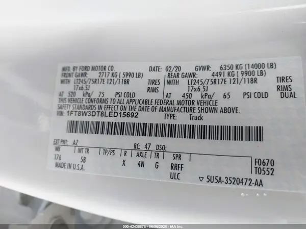 1FT8W3DT8LED15692 2020 FORD F350 - Image 8