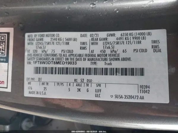 1FT8W3DT8MED19033 2021 FORD F350 - Image 8