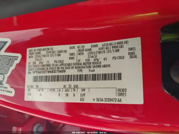 1FT8W3DT8NEE75459 2022 FORD F350 - Image 8