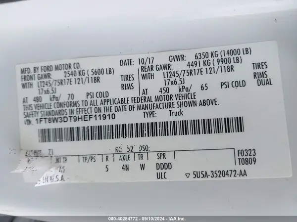 1FT8W3DT9HEF11910 2017 FORD F350 - Image 8
