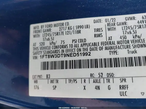 1FT8W3DT9NED51992 2022 FORD F350 - Image 8