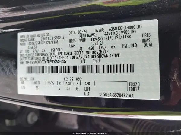 1FT8W3DTXRED24645 2024 FORD F350 - Image 8