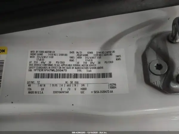 1FTER1FH7MLD55475 2021 FORD RANGER - Image 8