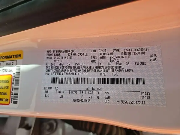 1FTER4EH5NLD10300 2022 FORD RANGER - Image 8
