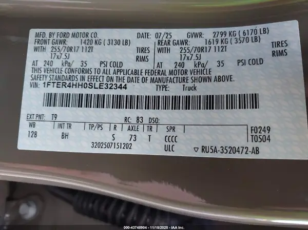 1FTER4HH0SLE32344 2025 FORD RANGER - Image 5
