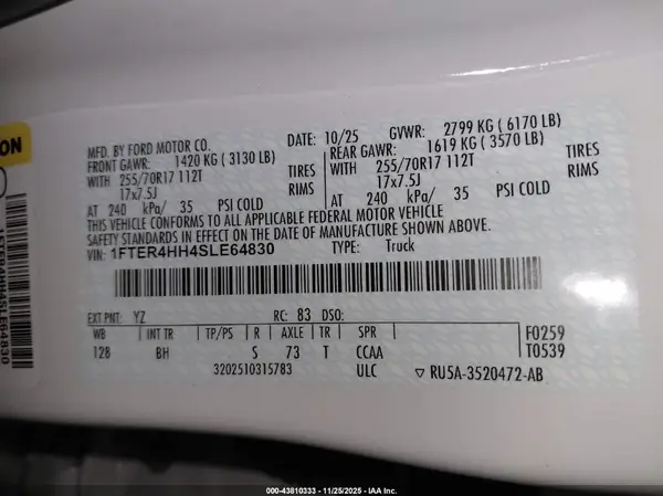 1FTER4HH4SLE64830 2025 FORD RANGER - Image 5