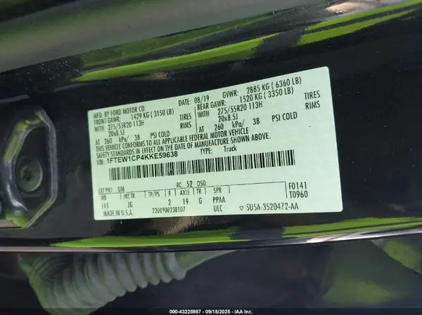 1FTEW1CP4KKE59638 2019 FORD F-150 - Image 8